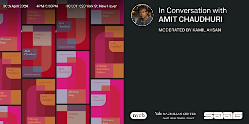 Imagem principal do evento SAAG Presents: A Conversation with Amit Chaudhuri and Kamil Ahsan