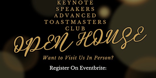 Immagine principale di IN-PERSON ONLY KEYNOTE OPEN HOUSE EVENT REGISTRATION 
