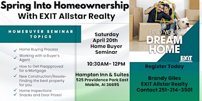 Primaire afbeelding van EXIT Allstar Realty Home Buyer Seminar