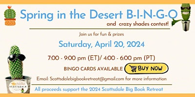 Imagen principal de Scottsdale Big Book Retreat Spring BINGO & Crazy Glasses Contest!