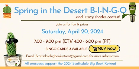 Scottsdale Big Book Retreat Spring BINGO & Crazy Glasses Contest!