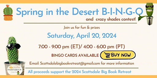 Immagine principale di Scottsdale Big Book Retreat Spring BINGO & Crazy Glasses Contest! 