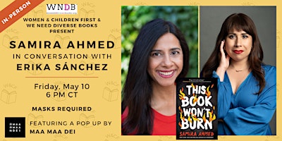 Imagen principal de In-Person: This Book Won't Burn by Samira Ahmed Book Launch