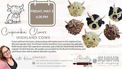 Highland Cow Cupcake Class