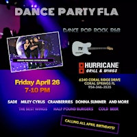 Imagem principal do evento Dance Party FLA debuts at Hurricane Grill & Wings