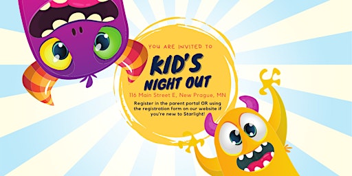 Primaire afbeelding van KID'S NIGHT OUT | STARLIGHT PRODUCTIONS
