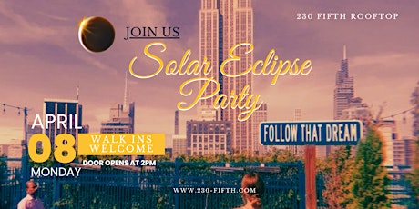 Imagen principal de Solar Eclipse Watch Party @230 Fifth Rooftop