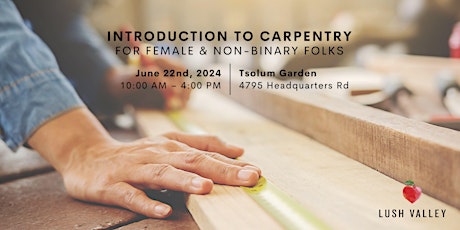 Introduction to Carpentry for Female & Non-Binary Folks