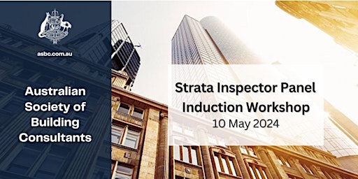 Image principale de ASBC  Strata Inspector Panel Induction Workshop - Registration