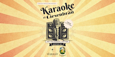 Primaire afbeelding van Karaoke at Giesenbräu Bier Co.| Hosted by Starlight Productions