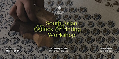 South Asian Block Printing Workshop: Make your own Tote-bag! primary image