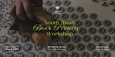 South Asian Block Printing Workshop: Make your own Tote-bag!  primärbild