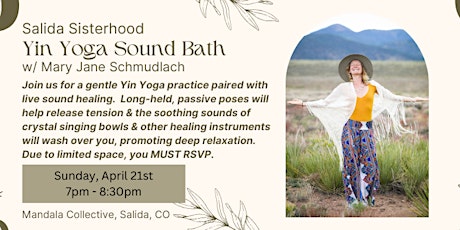 Yin Yoga Sound Bath : Salida Sisterhood