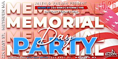 Hauptbild für Memorial Day Weekend Day Party