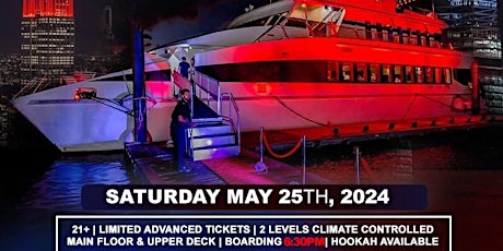 Latin Vibes Saturday NYC MDW Pier 78 Hudson Yards Yacht Party Cruise 2024