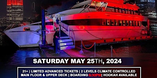 Latin Vibes Saturday NYC MDW Pier 78 Hudson Yards Yacht Party Cruise 2024 primary image