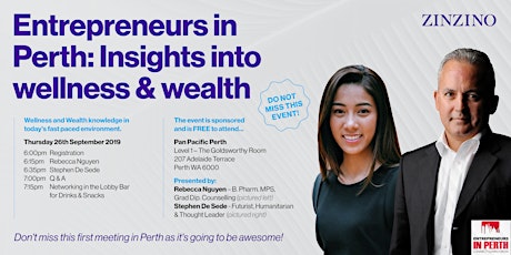 Entrepreneurs in Perth - Insights into Wellness & Wealth primary image