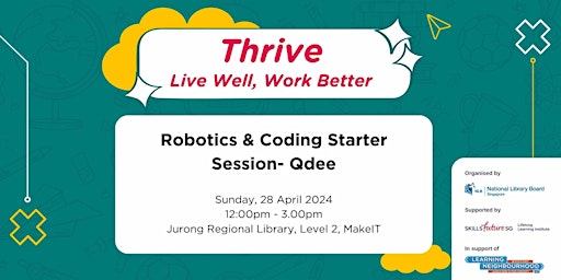Image principale de Robotics & Coding Starter Session- Qdee | MakeIT
