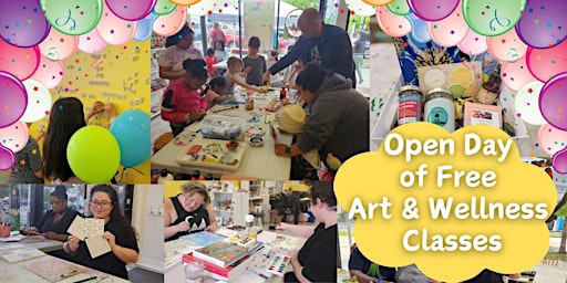Imagem principal de Free Art & Wellness Classes at Made With Love One Year Birthday Party!