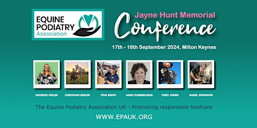 Imagem principal de The Equine Podiatry Association presents THE JAYNE HUNT MEMORIAL CONFERENCE