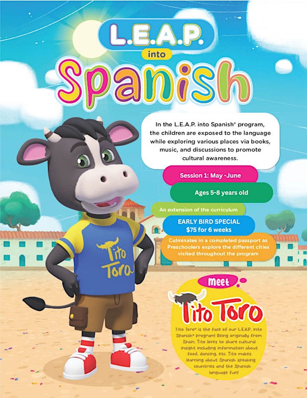 LEAP Into Spanish - Summer 2024 (6 weeks @ $75)