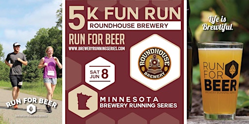 Imagem principal de 5k Beer Run x Roundhouse Brewery | 2024 MN Brewery Running Series