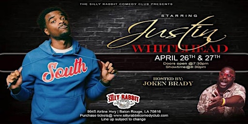 Primaire afbeelding van The Silly Rabbit Comedy Club  Presents: Justin Whitehead
