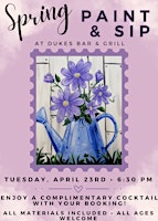 Imagem principal do evento Spring Paint & Sip at Dukes Bar & Grill