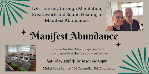 Immagine principale di Manifest Abundance through Meditation, Breathwork and Sound Healing 
