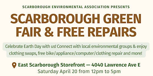 Scarborough Green Fair & Free Repairs(RSVP not required) primary image