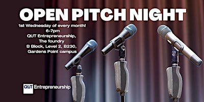 Hauptbild für QUT Entrepreneurship’s Open Pitch Night 2024