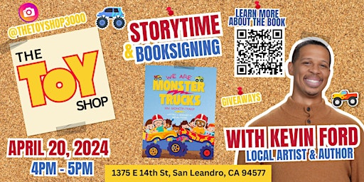 Imagem principal do evento We are Monster Trucks  Book Signing @ THE TOY SHOP in San Leandro