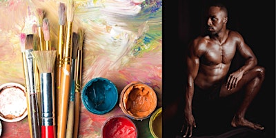 Immagine principale di Canvas and Cocktails: Next To Naked Sip N' Paint Night with Exotic Male Model 