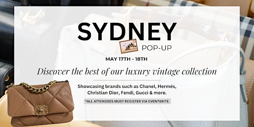 Imagem principal do evento Sydney Vintage LUXE Handbags & Accessories 2 day sale 100% Authenticity