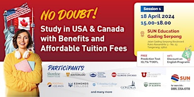 Primaire afbeelding van Study in USA & Canada with Benefits and Affordable Tuition Fees