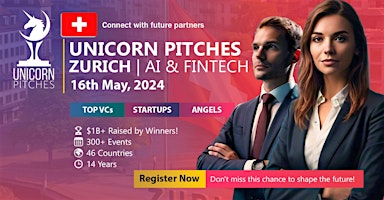 Primaire afbeelding van UNICORN PITCHES ZURICH | AI & FINTECH | TOP VC FUNDS & STARTUPS