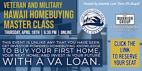 Veteran and Military Hawaii Homebuying Master Class - Online