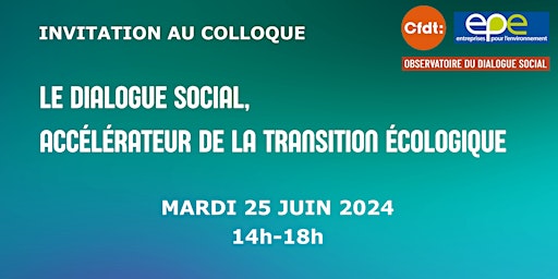 Hauptbild für Le dialogue social, accélérateur de la transition écologique