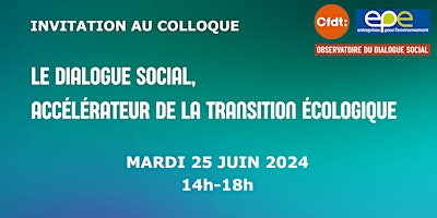 Primaire afbeelding van Le dialogue social, accélérateur de la transition écologique