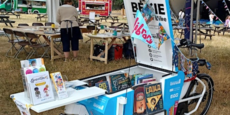 Bessie the Book Bike at the Cambridge University Botanic Garden