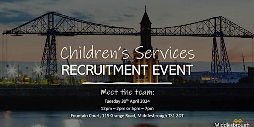 Image principale de Children's Services Recruitment Event