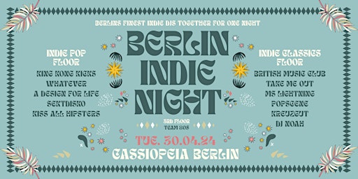 Primaire afbeelding van Berlin Indie Night • Tanz in den Mai • Berlin