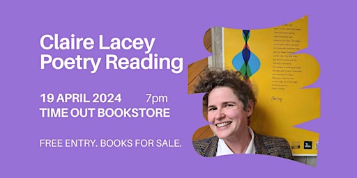 Imagem principal do evento Free poetry reading — Claire Lacey's Auckland debut!