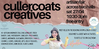 Immagine principale di Cullercoats Creatives | Sat 27th Apr Artisan Fair  | Meet Princess Belle 