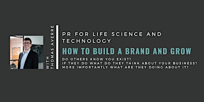 Imagem principal do evento PR for life science & technology businesses: how to build a brand & grow