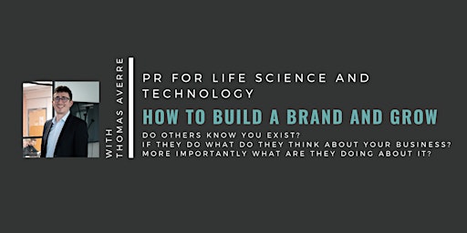 Imagem principal do evento PR for life science & technology businesses: how to build a brand & grow