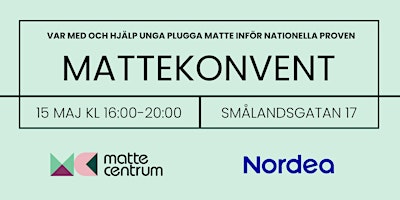 Imagen principal de Mattekonvent VT24 @ Nordea Stockholm - anmäl dig som volontär mattecoach