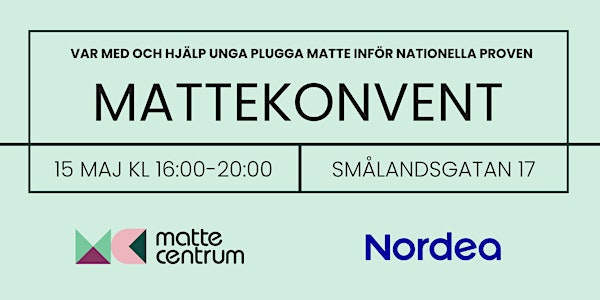 Mattekonvent VT24 @ Nordea Stockholm - anmäl dig som volontär mattecoach