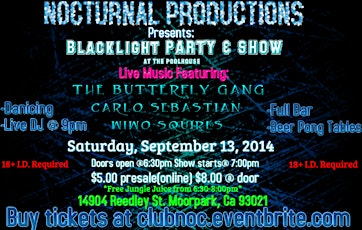 Nocturnal Productions Presents: BlackLight Party & Show primary image