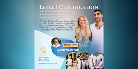 Level 1 Certification: Breath-work, Trauma Release, Boundaries & Consent -